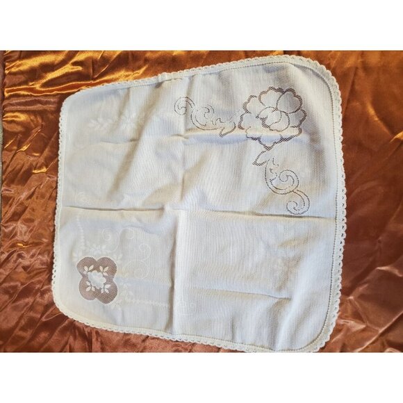 Vintage Cloth Napkins Set Of 13 Lace Linens S - Picture 1 of 2